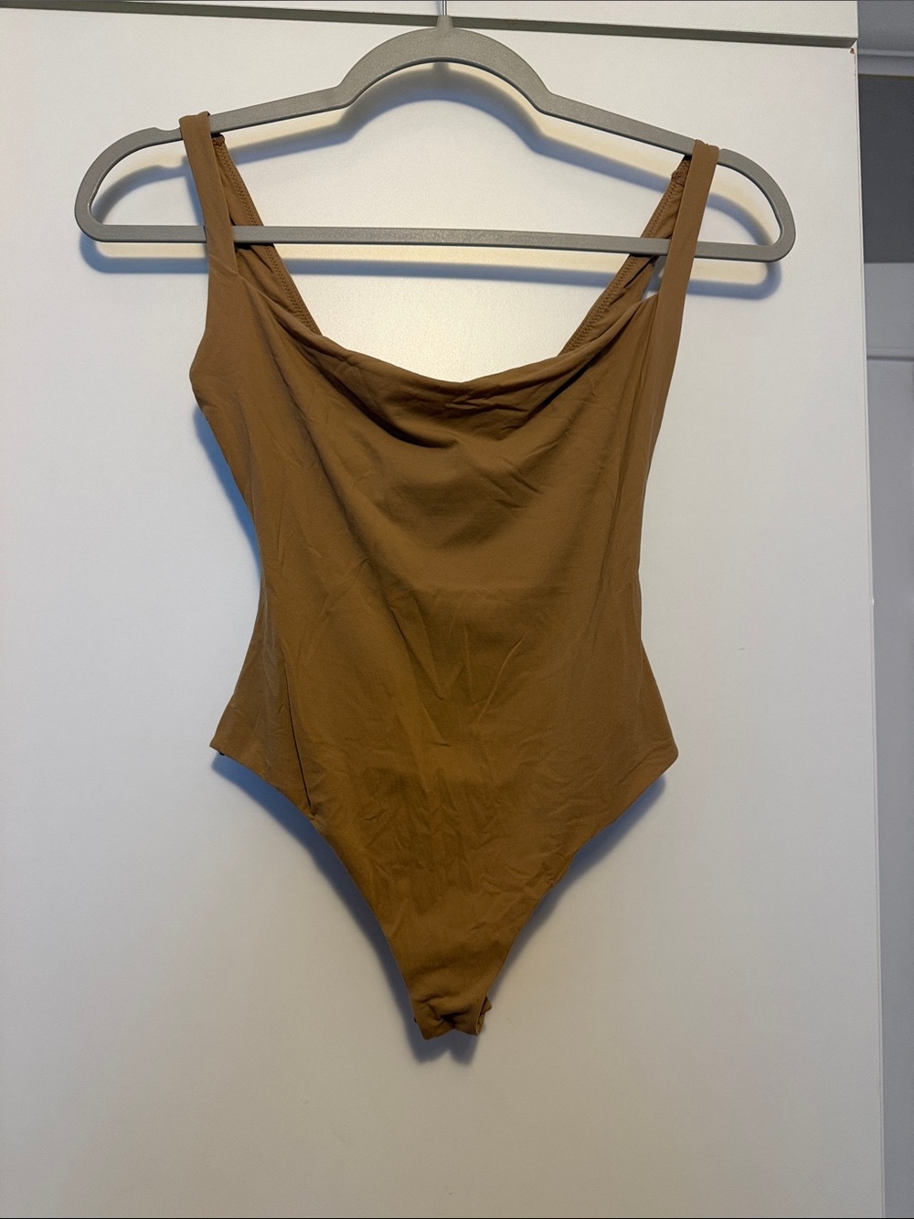 SKIMS Kids Brown Scoop-Neck One-Piece